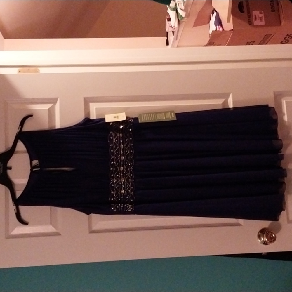 Blue Special Occasion Knee Length Dress Size 14